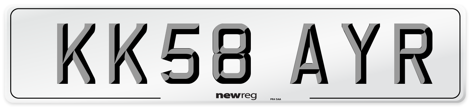 KK58 AYR Number Plate from New Reg